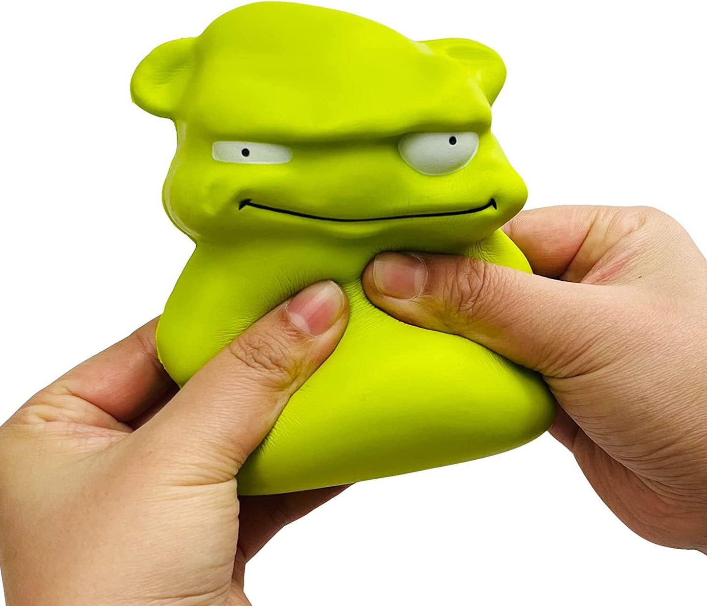 Funnysquee Adorable Mini Green Monster Slow Rising Squishy, Stress Relief, Fun For Kids, In Convenient 4.7' Size