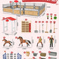 Kidbest Horse Stable Playset, Horse Toys Set For Girls And Boys With Rider, Farm Animal Figurines Barn Toys, Pretend Play Toys For Kids 3-5 6 7 8-10 Birthday Gifts
