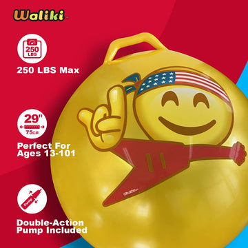 WALIKI mature-themed Size Hopper Ball | Hippity Hop | Jumping Hopping Ball | Hopping Ball with Handles