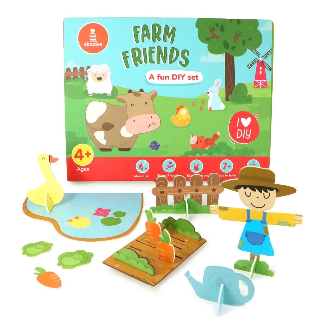 Shumee Diy 3D Activity Box  Farm Themed For Kids (6+ Years) | Multicolor Craft Kit | Pretend Play Set | Eco Friendly Toy | Fine