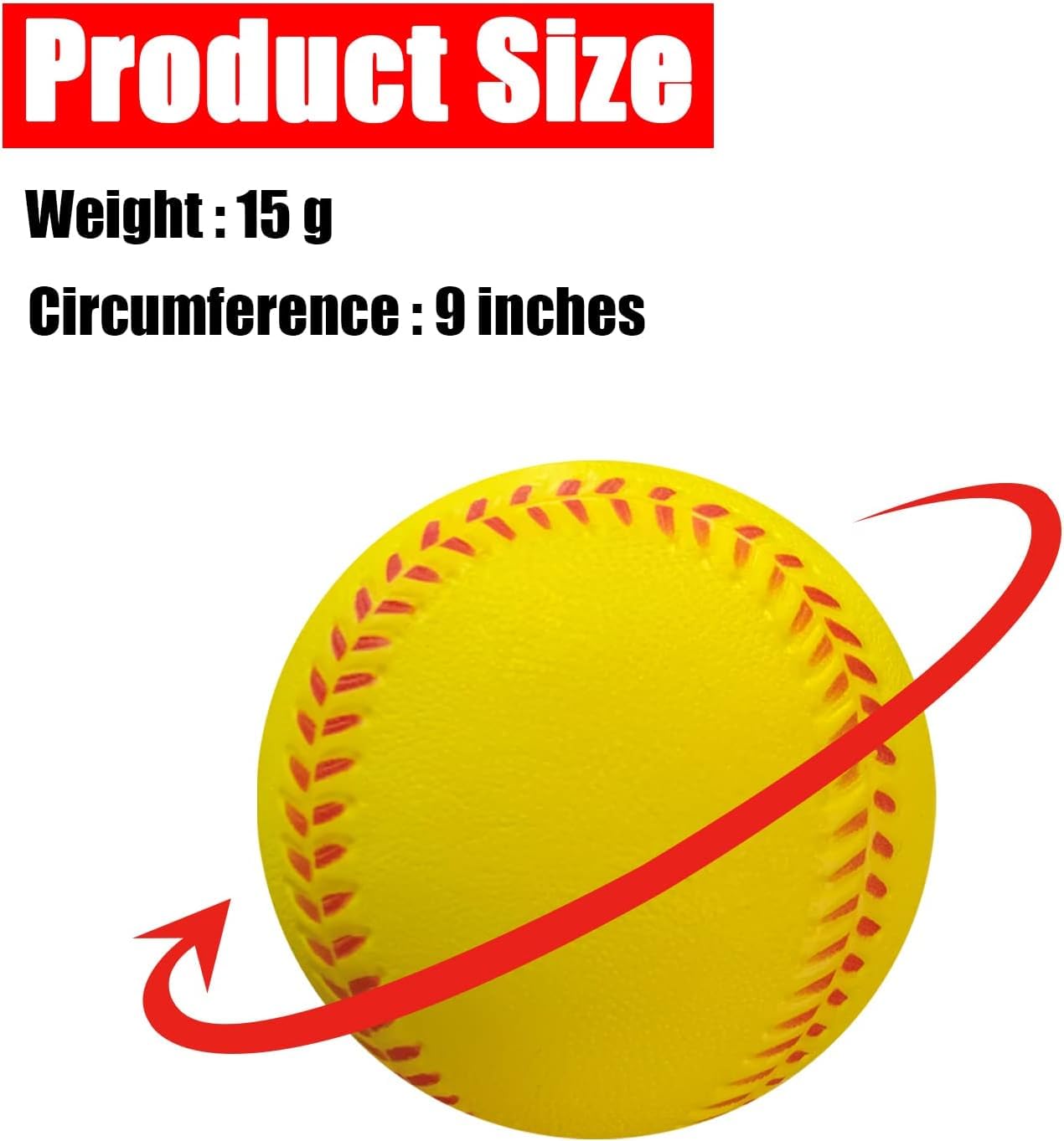 Baisidiwei Soft Baseballs, Foam Baseballs For Kids Teenager Players Training Balls 6 Pcs Foam Baseballs Training Balls For Hitti