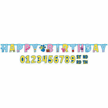 Jumbo Add-An-Age Letter Banner (10.5' X 10') - Pack Of 1 - Multicolor Customizable Birthday Celebration Decoration, Blues Clues