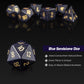 Blue Sandstone Gemstone DND Dice Set,DNDND Full Set D&D Dice with Grogeous Gift Case for Dungeons and Dragon Tabletop Game (Blue