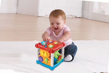 Vtech Baby Turn And Learn Baby Activity Cube | Interactive Educational Toy With Shape Sorter, Music & Sounds For Early Development | Suitable For Babies From 6 Months+