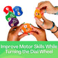 Really?! Number Dial Wheel Spinners - Set Of 6 - Game Accessories With Numbers 1-6 For Multiple Uses, Red, Orange, Yellow, Green
