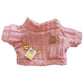 Niannyyhouse 10Cm Plush Doll Clothes Cartoon Pattern Knit Sweater Dolls Accessories Dress Up (Pink)