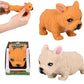 Zugar Land Squishy Stretchy Bulldog Rubber Fidget Toy - Stress Relief, 2.5" to 6.5", Tan & Brown, TPR Material, Great for Kids & Pets