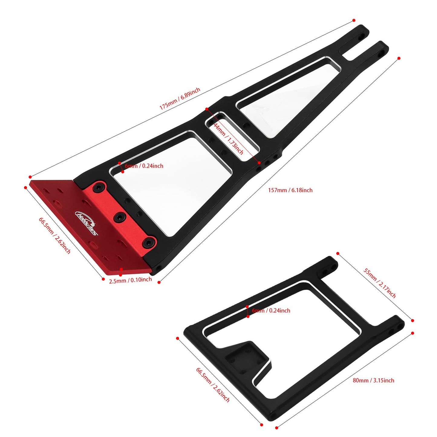 Hobby Fans Alluminum RC Winch Double Stent Rescue Set Truck Tow Crane Arm Wrecker Kit with 360 35KG Servo for 1/10 SCX10 TRX4 RC