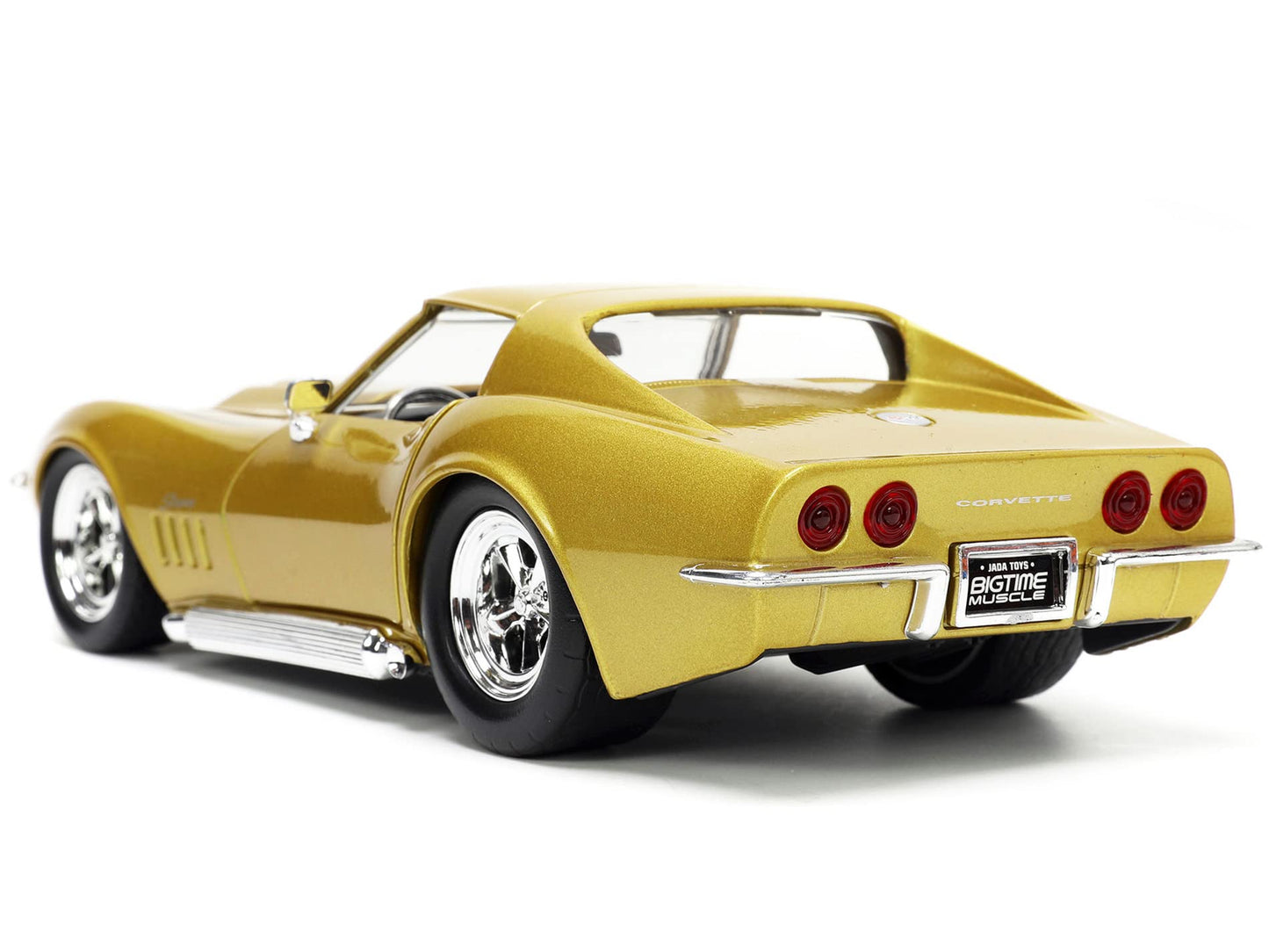 Jada Toys Big Time Muscle 1:24 1969 chevy corvette Stingray ZL-1 Die-cast car gold Toys for Kids and Adults