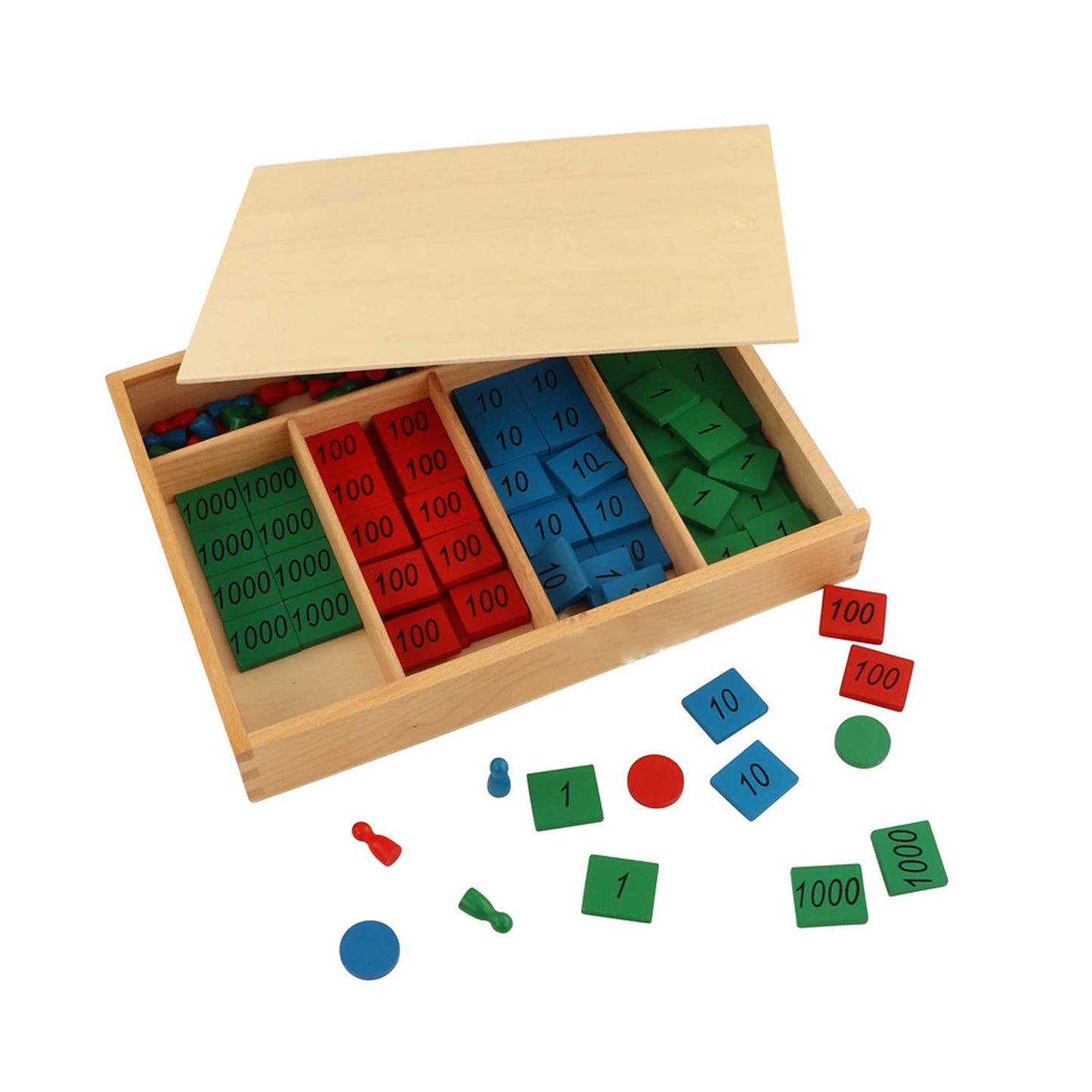 Yanhan Montessori Stamp Game Professional Version Math Material Kids Early Development Wooden Toy School Teaching Aids