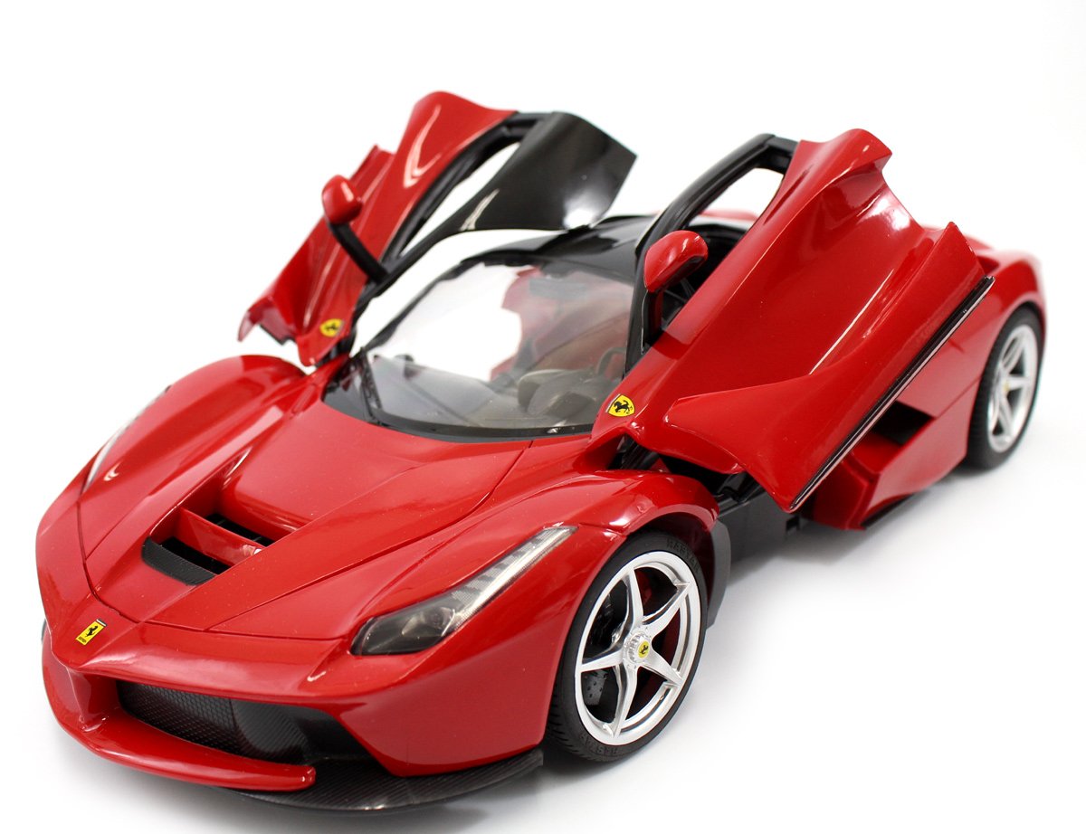 PowerTRC LaFerrari RC Model Car FLF14R - 1/14 Scale, Red, Small, Plastic, RTR with Open Doors