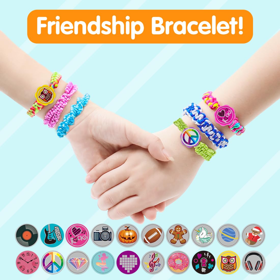 VERTOY Friendship Bracelet Making Kit for Girls - Cool Arts and Crafts Toys for 6 7 8 9 10 11 12 Years Old, Bracelet String and