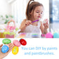 Augshy 40Pcs Plastic Egg Shakers Percussion Musical Maracas Easter Eggs With A Storage Bag For Music Learning Diy Painting(8