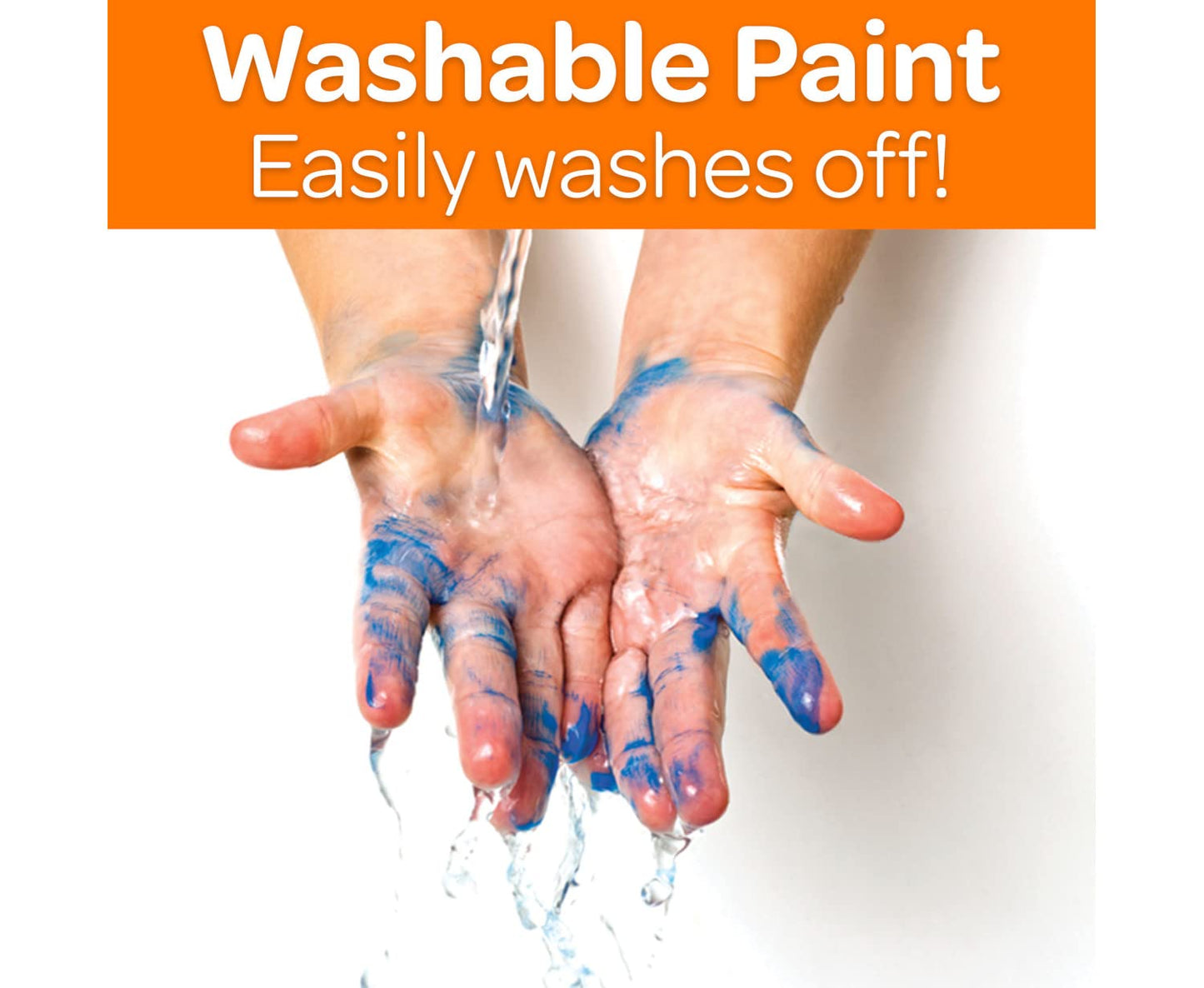 Crayola Washable Paint Set, 12ct Bulk, Nontoxic Kids Craft Supplies, 192 Fl Oz, Turquoise