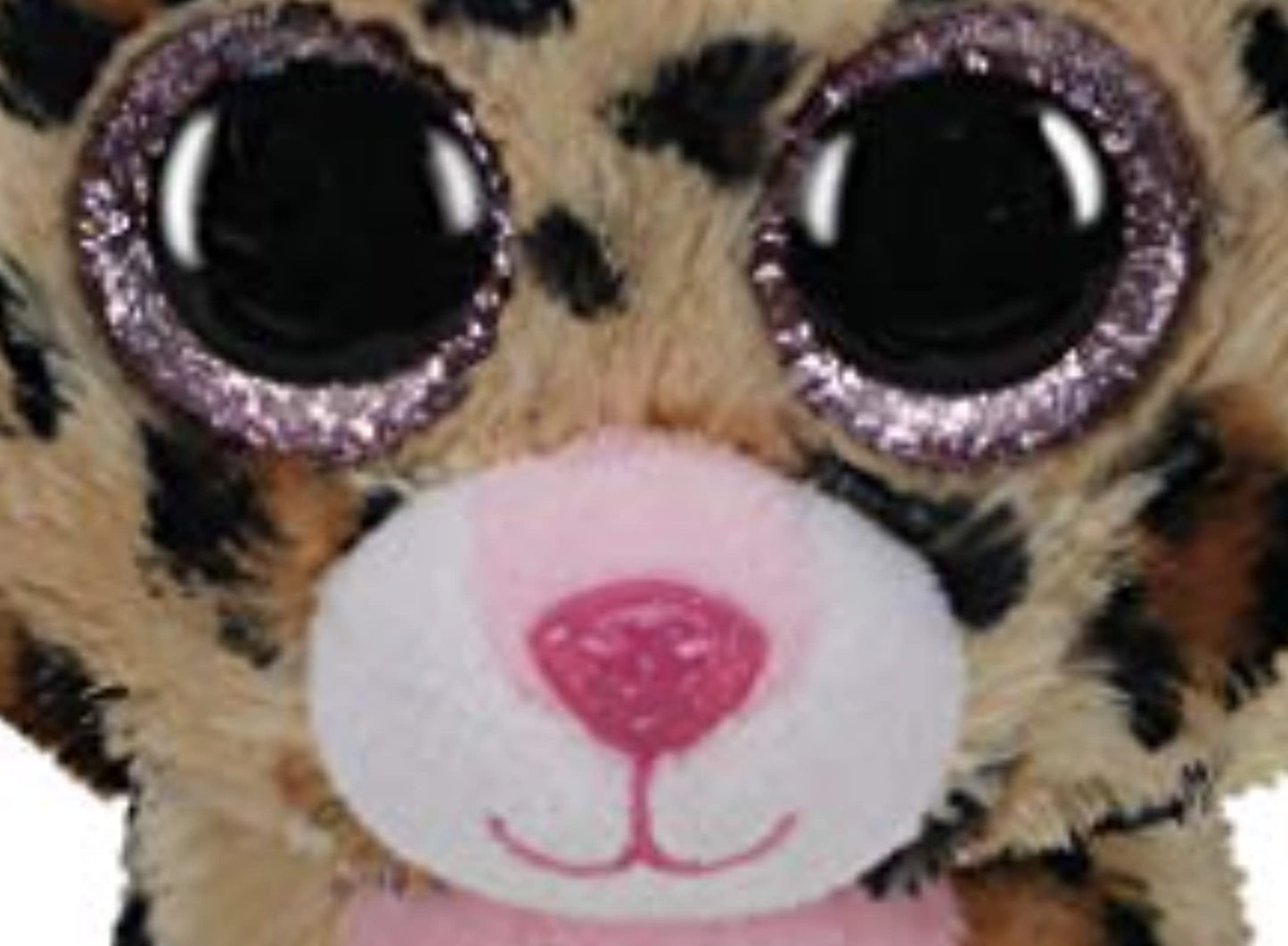 Ty Livvie Leopard Beanie Boo Plush Stuffed Animal, 15cm, Multi-coloured, Model 36367