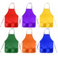 KUUQA Kids Art Apron - 6 Colors, 2 Pockets, 13 x 19, Ideal for Painting, Crafts, Home, Kitchen, Classroom Supplies
