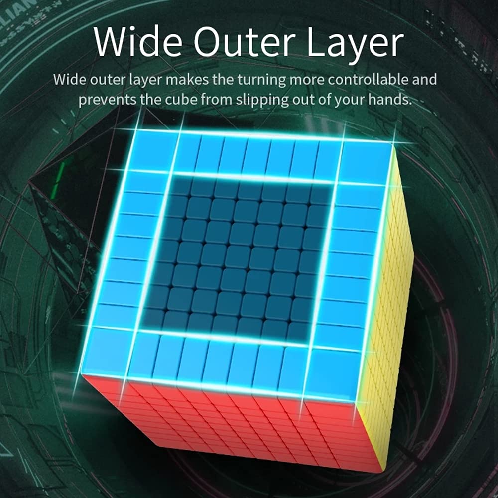 Liangcuber Moyu Meilong 9X9 Magic Cube Stickerless Meilong Speed Cube 9X9 Puzzle Cubes 9X9X9 Mf9
