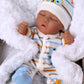 MYREBABY Lifelike Reborn Baby Dolls Black,- 12 Inch Washable African-American Black Realistic Sleeping Newborn Small Baby Doll f