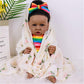 Maihao Reborn Baby Dolls Black Girl With Soft Body African American Real Life Babies Girl That Look Lifelike Newborn Baby Open E
