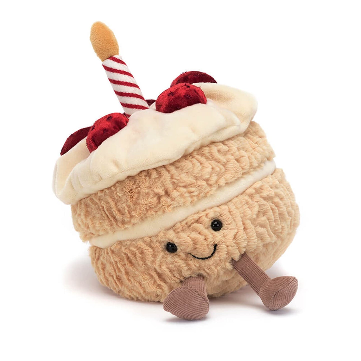 Jellycat Amuseables Birthday Cake Plush Toy, 6 Multi-Color Stuffed Animal, Soft Polyester, Perfect Birthday Gift