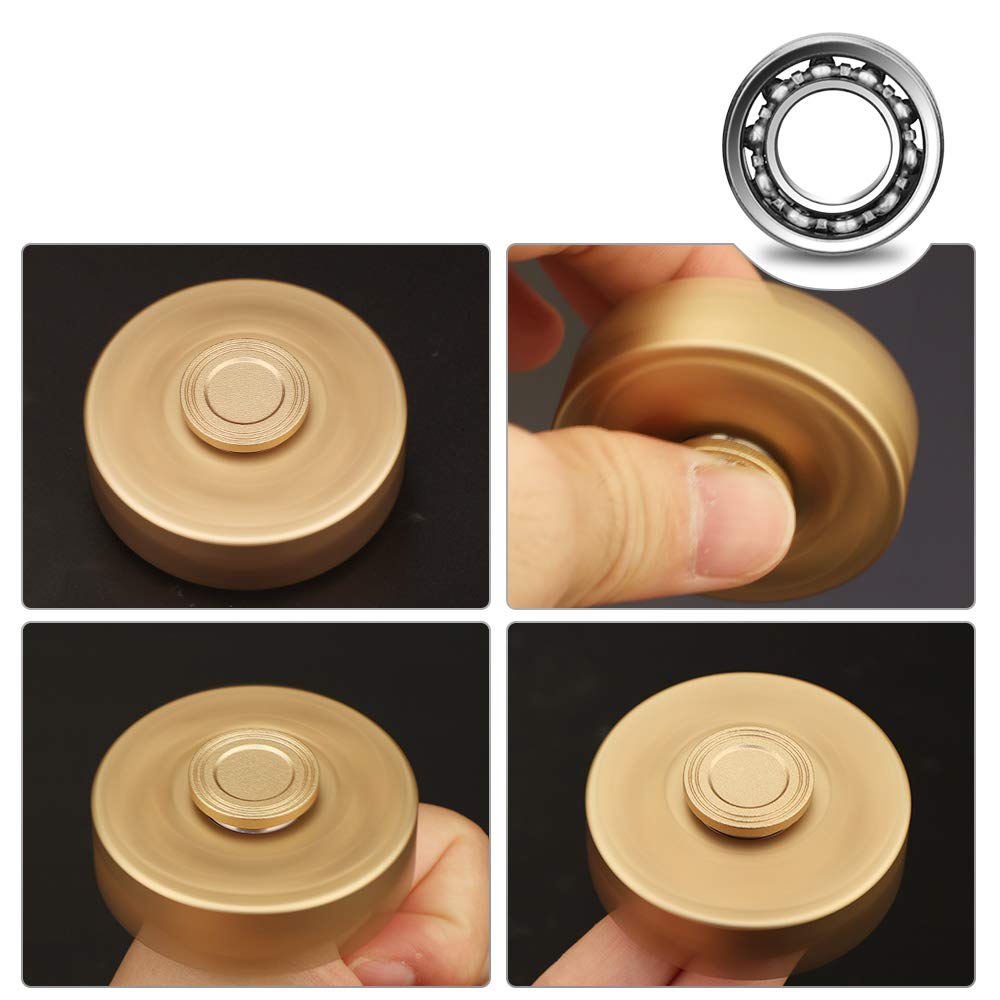 Cool Alloy Fidget Spinner Metal Toy For Kids Adults, Fidget Cube Chain Toys Small Sensory Gadget Finger Hand Spinner Focus Desk