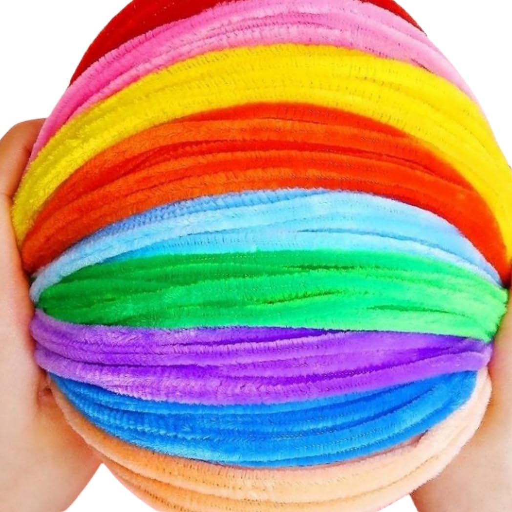 100pc Pipe Cleaners Chenille Stem Solid Color Twistable Pipe Cleaners Set for Pipe Cleaners Bulk DIY Arts Project Crafts Supplie