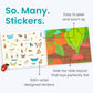 CUPKIN Hello Bugs Sticker Book for Kids 4-8 - 500+ Stickers & Coloring Book - Model SB-Bugs - Fun Insect Theme
