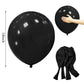 18 Inch Black Balloons 12 Pack Large Latex Party Balloons Round Helium Balloon For Halloween Birthday Party Anniversary Festival
