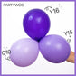 PartyWoo Balloons Arch Kit - 140 pcs Light Purple Lavender Latex, Various Sizes (5-18 Inch) for Graduation, Baby Shower, Birthday Decor