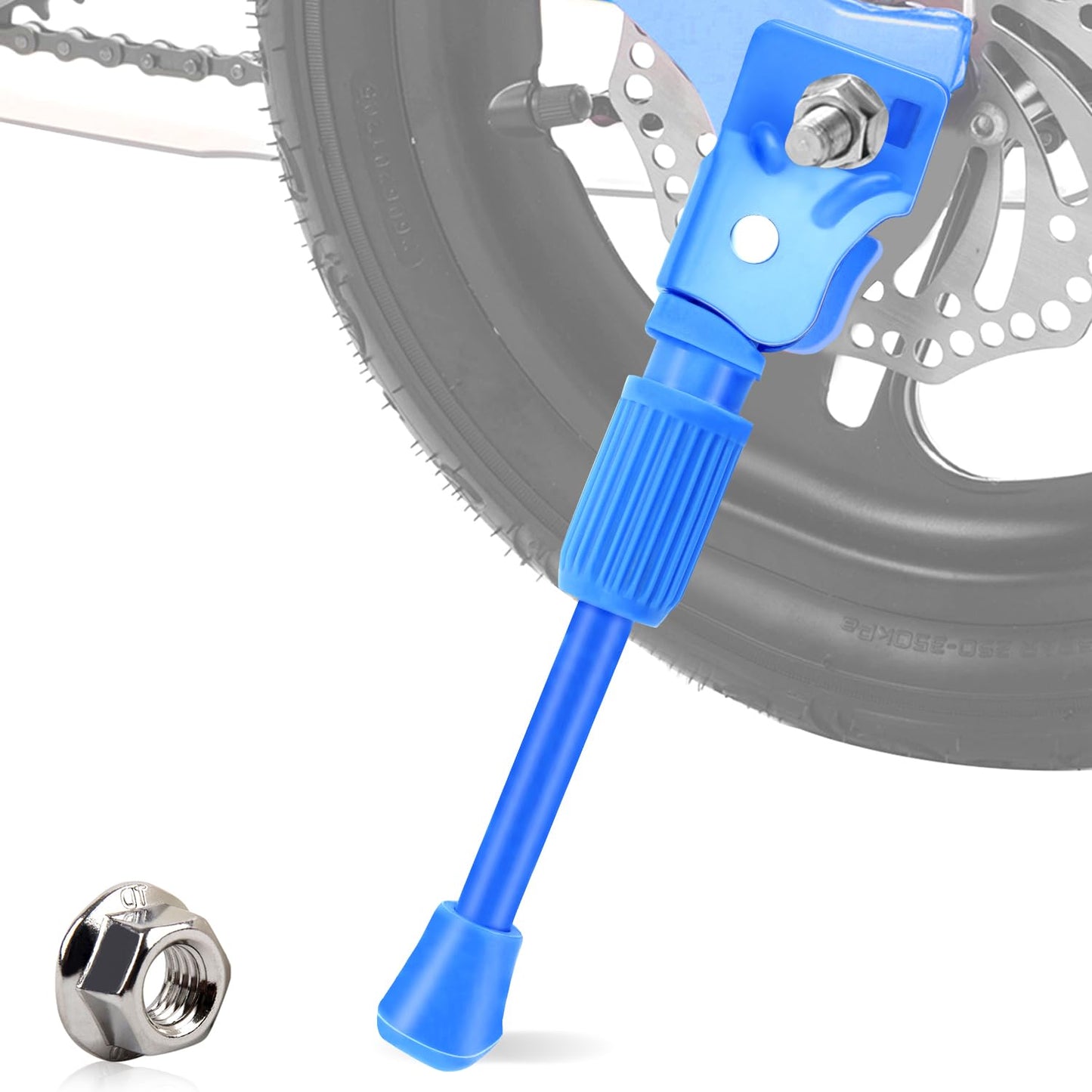 Leichten Kids Bike Kickstand For 20 Inch Wheel Children'S Bicycle Single-Side Kick Stand Rear Mount Bikes Support Racks Blue