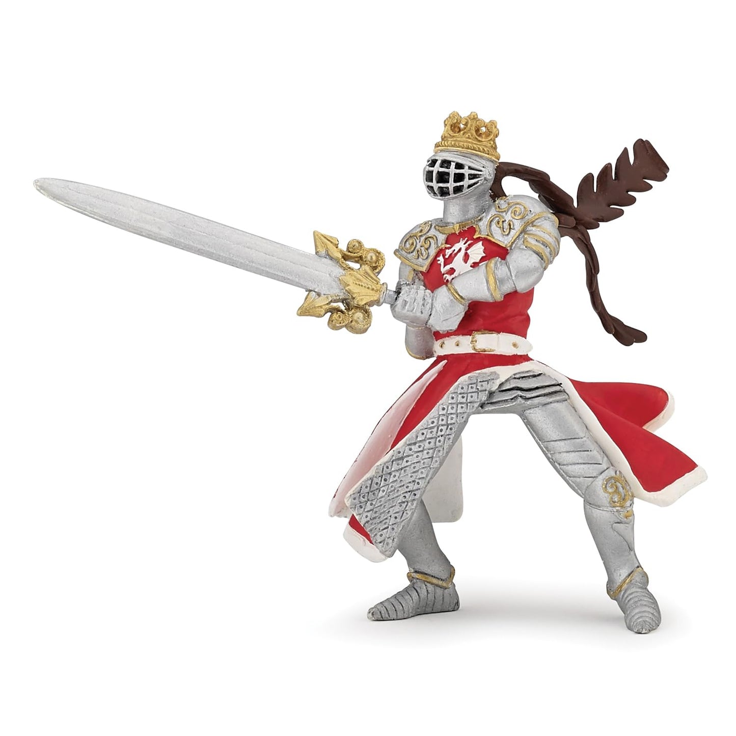 Papo -Hand-Painted - Figurine -Medieval-Fantasy -Dragon king with decorative replica blade -39797 - Collectible - for Children - Suitable for Boys and Girls - from 3 years old