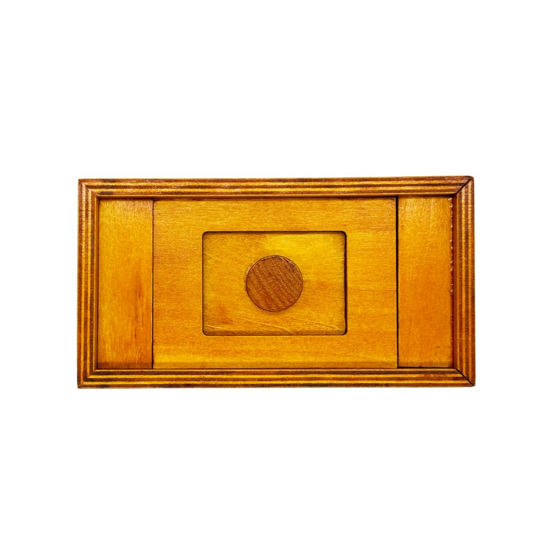 Project Genius Pharaoh'S Tomb Classic Wooden Brainteaser Puzzle Box For Kids 8+, Teens, And Adults - Secret Hidden Compartment For Cash, Valuables, And Gift Cards - True Genius Egyptian Trick Box