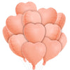 TONIFUL 30Pcs 18 Inch Pastel Orange Balloons Light Orange Heart Shape Foil Mylar Banners Decoration for Birthday Valentines Day