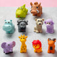 Sarasi Soft Squeeze Wild Safari Animal Figures Set, Colourful Squeaky Bath Toys For Toddlers, 10 Pieces