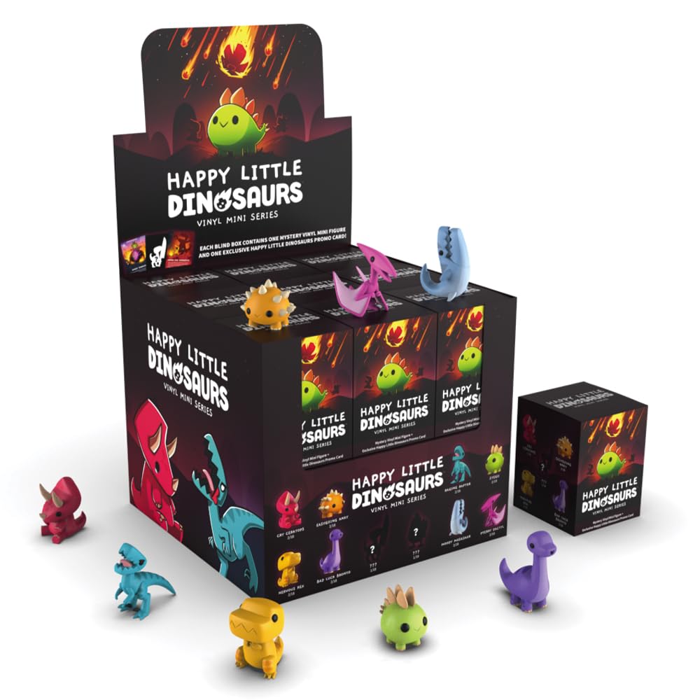 Unstable Games Vinyl Mini Figures Mystery Box - Happy Little Dinosaurs, One Size, Black, Model 7346-HLD-VNL1