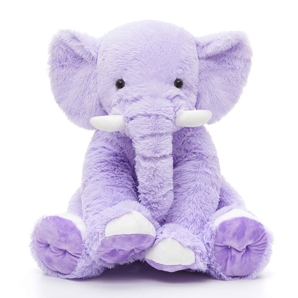 MorisMos Large Elephant Stuffed Animal  19.6inch Soft Stuffed Elephant Plush Companion Gifts for Girls Boys  Purple
