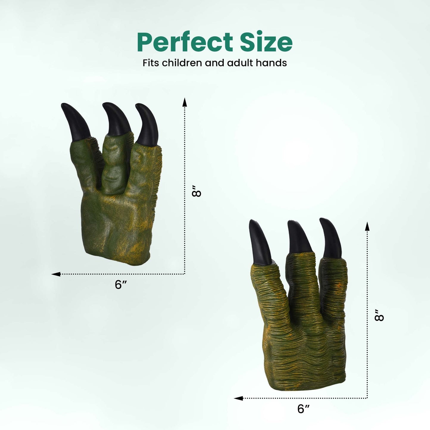 Dr Dingus Dinosaur Hand Puppets (Dinosaur Claws - Pair) Fun And Realistic Design - Ideal For Puppet Show, Gag Present, Kids Toy