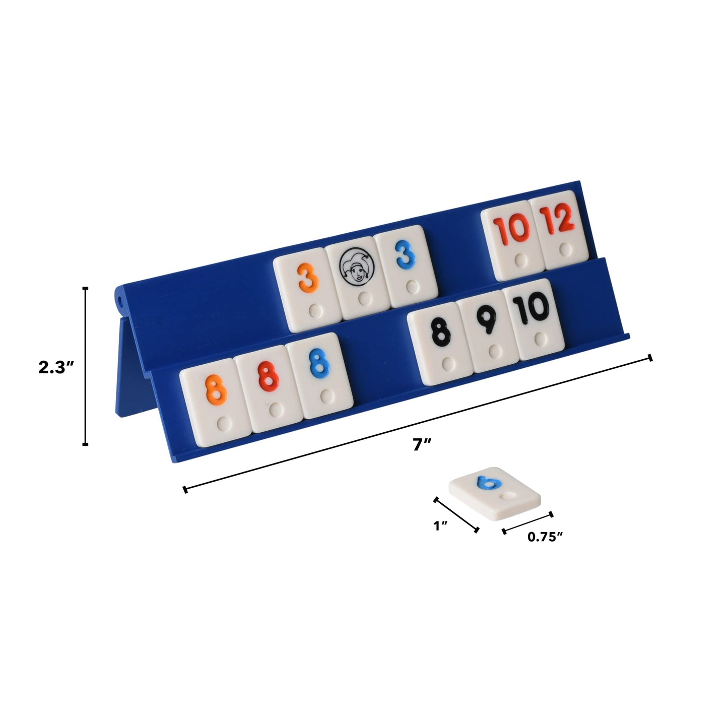 Point Games Mini Rummy Game Set - 4 Folding Racks, Durable Travel Bag, For 2-4 Players, Plastic, One Size