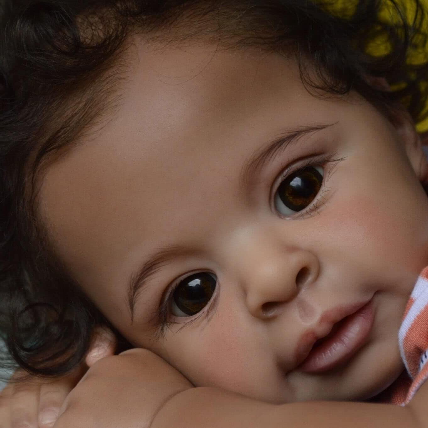 KOKOMANDY Reborn Baby Dolls - Biracial, 21in African American Realistic Ethnic Silicone Toddler Doll