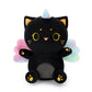 Aixini Cute Caticorn Plush Stuffed Unicorn Black Cat Animal Plushie 10'' Soft Toy With Rainbow Wings For Girls