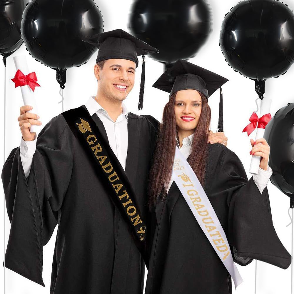 TONIFUL 30Pcs 18 Inch Large Black Round Shape Foil Balloons Big Black Circle Helium Mylar Ballons for Birthday Wedding Baby Show
