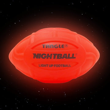 Nightball Tangle Glow In The Dark Inflatable Led Football - Light Up Football With Bright Led Lights - Glow Football For Kids And Adults - Ideal Football Gifts For Teen Boys (Red)