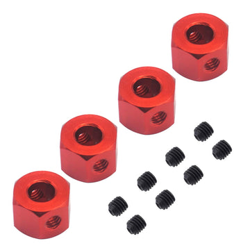 Vgoohobby 4Pack 12mm Metal Wheel Hex Hub Adapter Connector Compatible with WPL B14K C-14 C-24 1/16 MN-D90 MN-D90K MN45 MN99 1/12