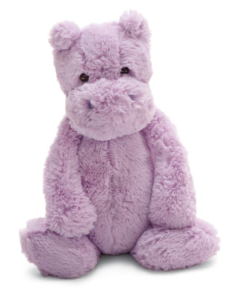 Jellycat Bashful Lilac Hippo Stuffed Animal  Medium 12 inches - Hippopotamus Plush Toy - Classic Children's Gift