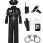 Frekuyrt Kids Police Costume Deluxe Police Officer Costume Cop Outfit Set For Boys Girls Halloween Cosplay Dress Up
