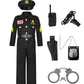 Frekuyrt Kids Police Costume Deluxe Police Officer Costume Cop Outfit Set for Boys Girls Halloween Cosplay Dress Up (10-12 Years