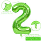 Toniful 40 Inch Large Green Number 21 Balloons Giant Digital 21 Or 12 Helium Balloons, Foil Mylar Big Number Balloons For 12Nd O