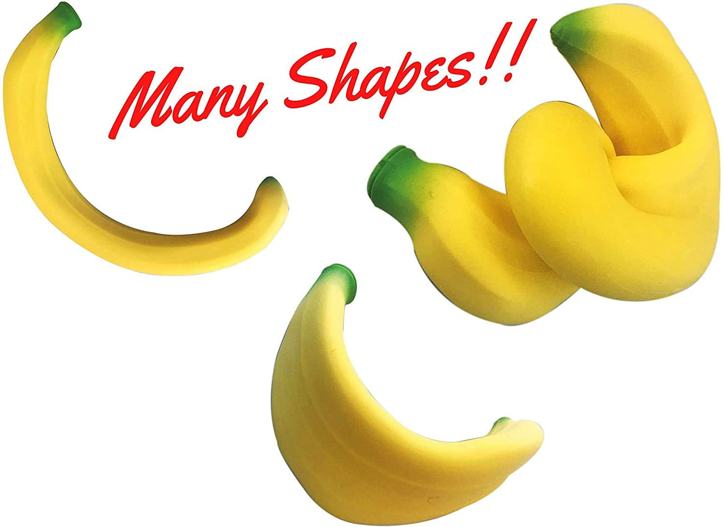 Squishy Toys Banana Stress Toy 3 Pack Stretchy Kids Sand Toys Stretch Banana Rubber Fidget Toys Party Supply