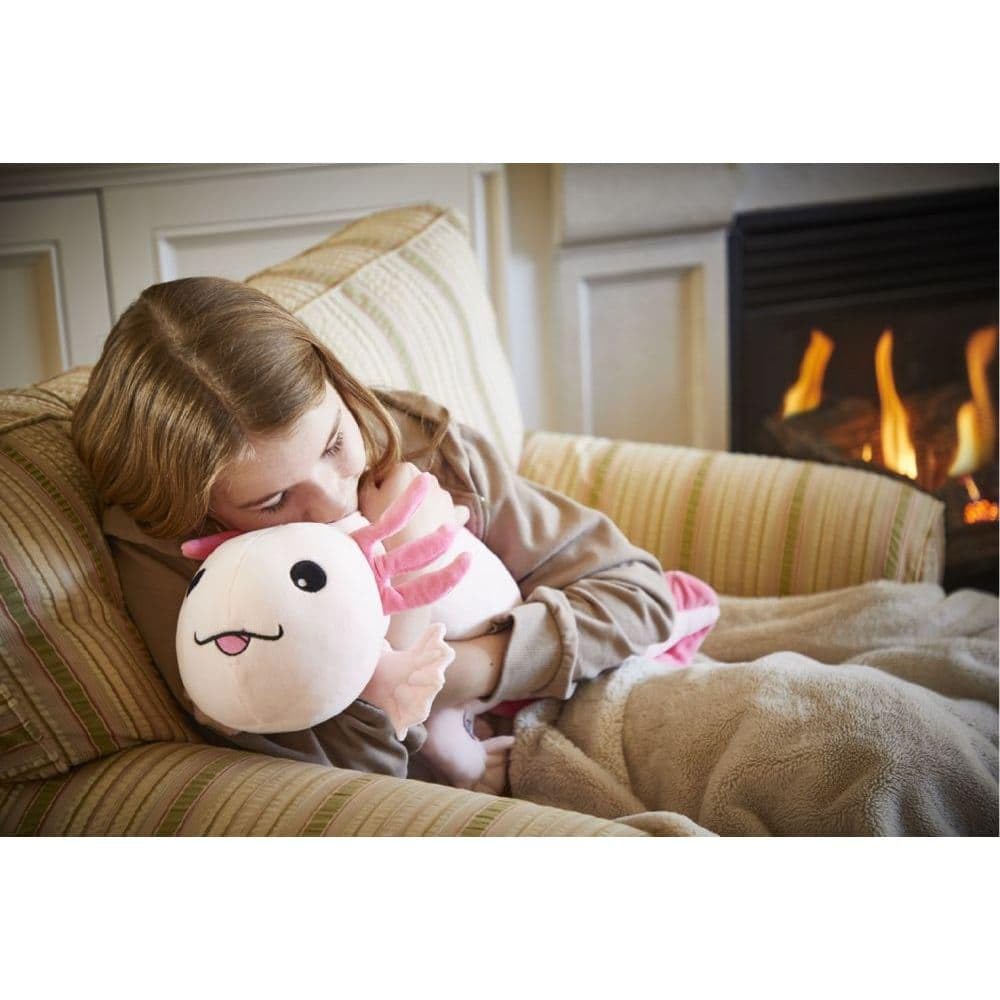 Go! Games Snoozimals Lola The Axolotl Plush Toy, 20in, Pink, Soft Plush Material, Model 202100007150