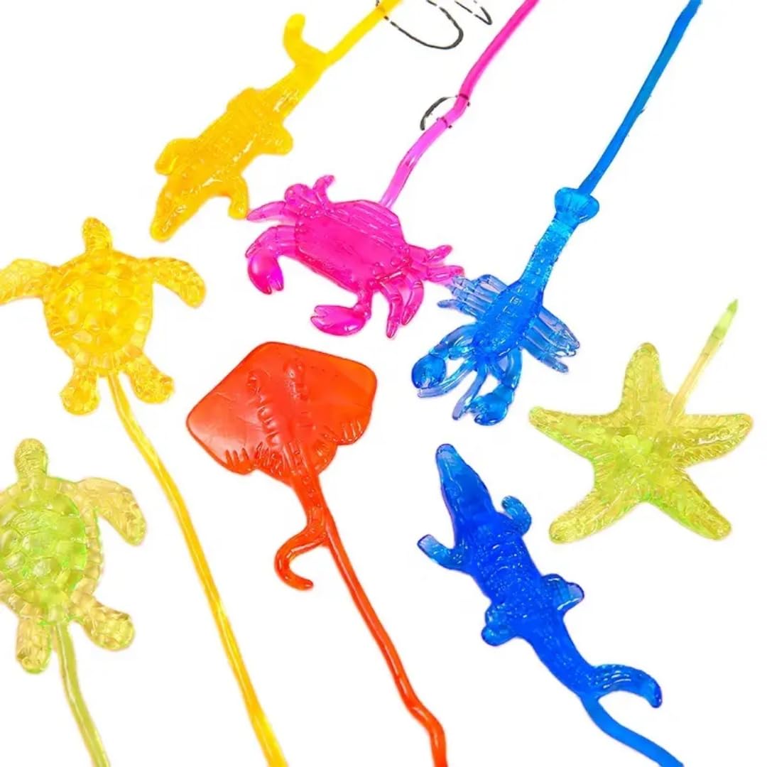 Sawkirp Darshraj Stress Anxiety Relief Toy Pack Of 1 Piece (Sticky Toy 10 Pieces), 3+ Years, Multicolor